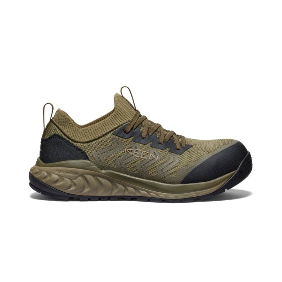 KEEN Work Boots & Shoes | Men'S Arvada Shift Work Sneaker (Carbon-Fiber Toe) | Martini Olive/Black