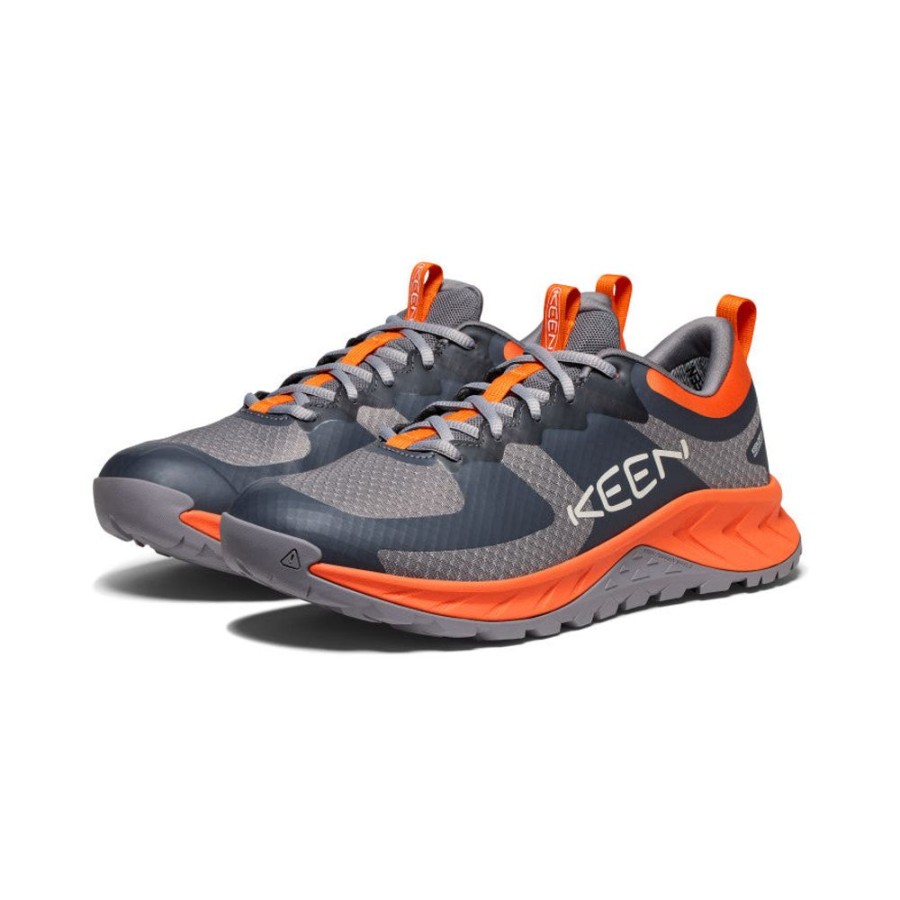 KEEN Shoes | Men'S Versacore Waterproof Shoe | Steel Grey/Scarlet Ibis