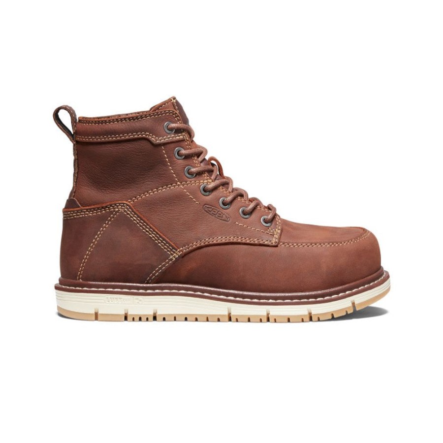 KEEN Work Boots & Shoes | Women'S San Jose 6" Boot (Aluminum Toe) | Gingerbread/Gum