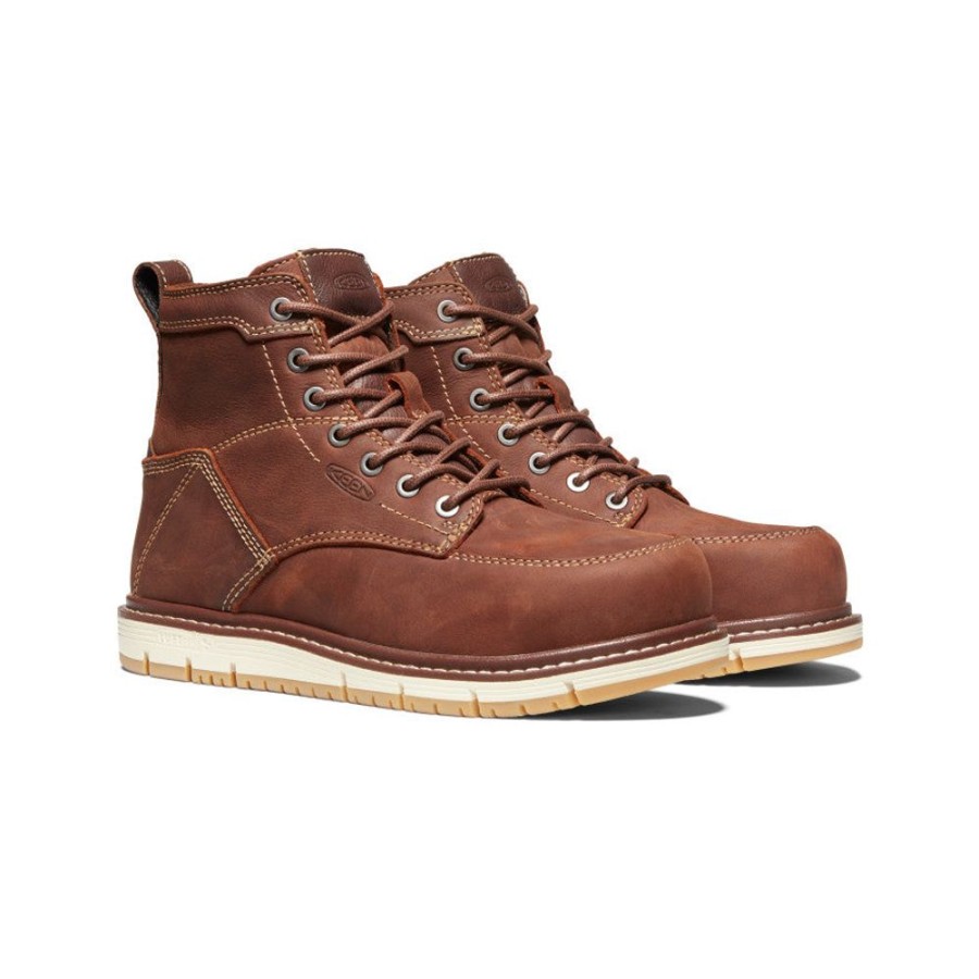 KEEN Work Boots & Shoes | Women'S San Jose 6" Boot (Aluminum Toe) | Gingerbread/Gum