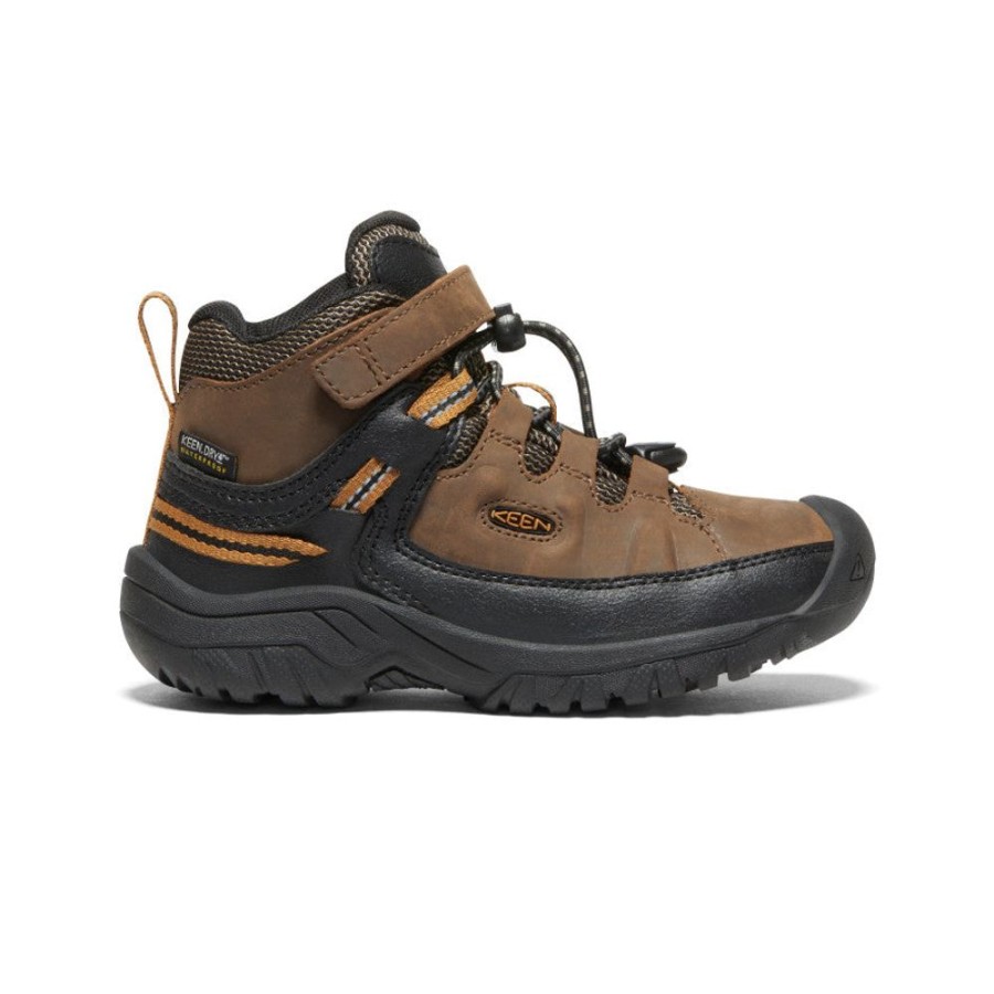 KEEN Boots | Little Kids' Targhee Waterproof Boot | Dark Earth/Golden Brown