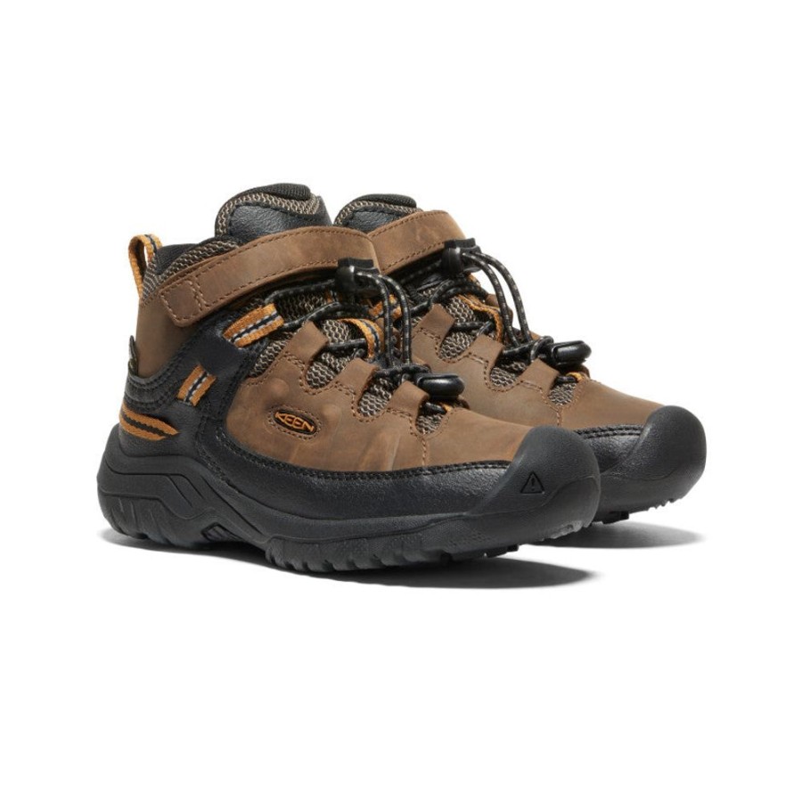 KEEN Boots | Little Kids' Targhee Waterproof Boot | Dark Earth/Golden Brown