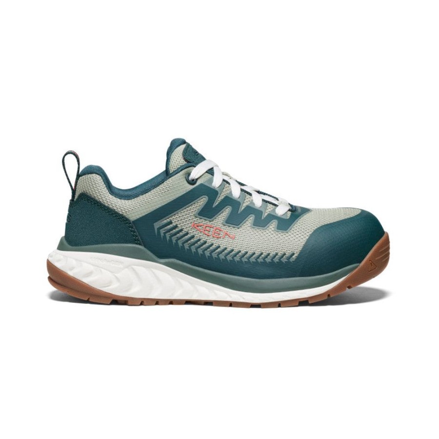 KEEN Work Boots & Shoes | Women'S Arvada Work Sneaker (Carbon-Fiber Toe) | Sea Moss/Desert Sage