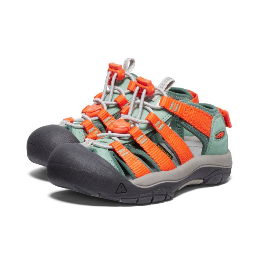 KEEN Sandals | Little Kids' Newport Boundless Sandal | Granite Green/Scarlet Ibis