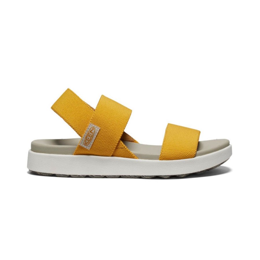 KEEN Sandals | Women'S Elle Backstrap Sandal | Golden Yellow/Star White