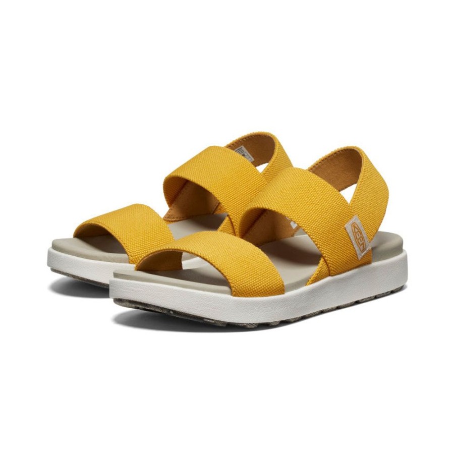 KEEN Sandals | Women'S Elle Backstrap Sandal | Golden Yellow/Star White