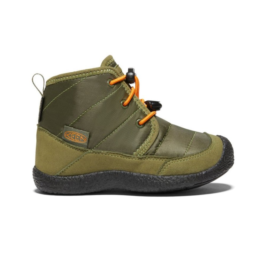 KEEN Boots | Little Kids' Howser Ii Waterproof Chukka | Capulet Olive/Russet Orange