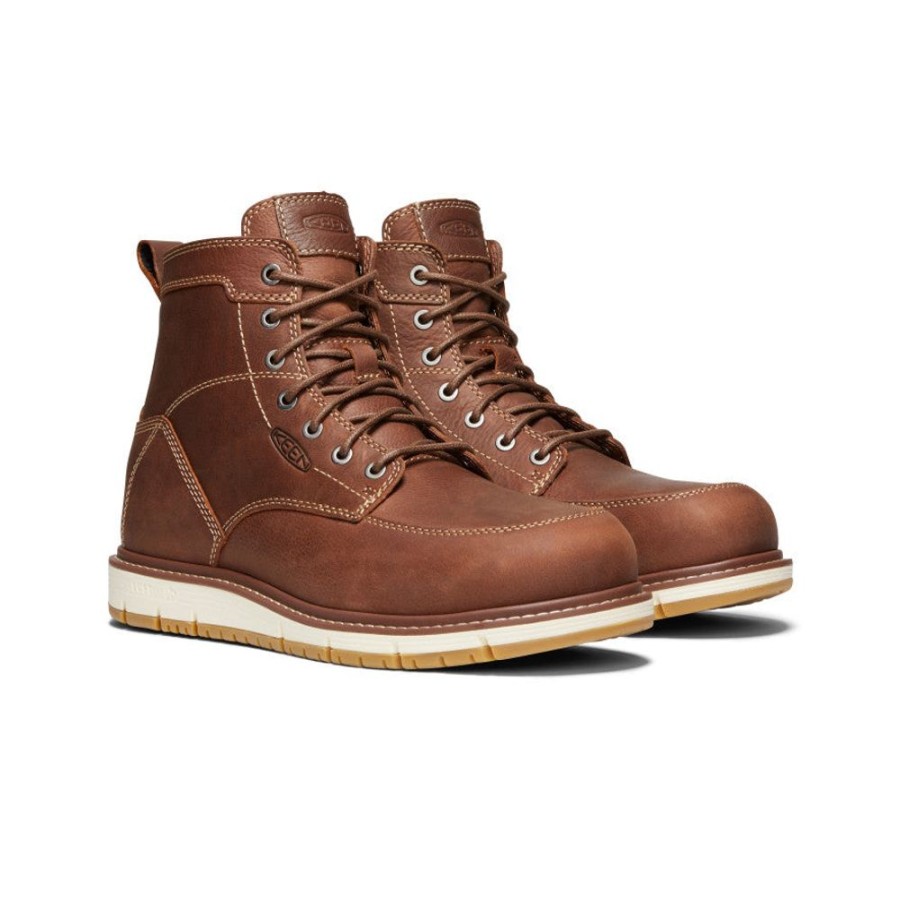 KEEN Work Boots & Shoes | Men'S San Jose 6" Boot (Aluminum Toe) | Gingerbread/Gum