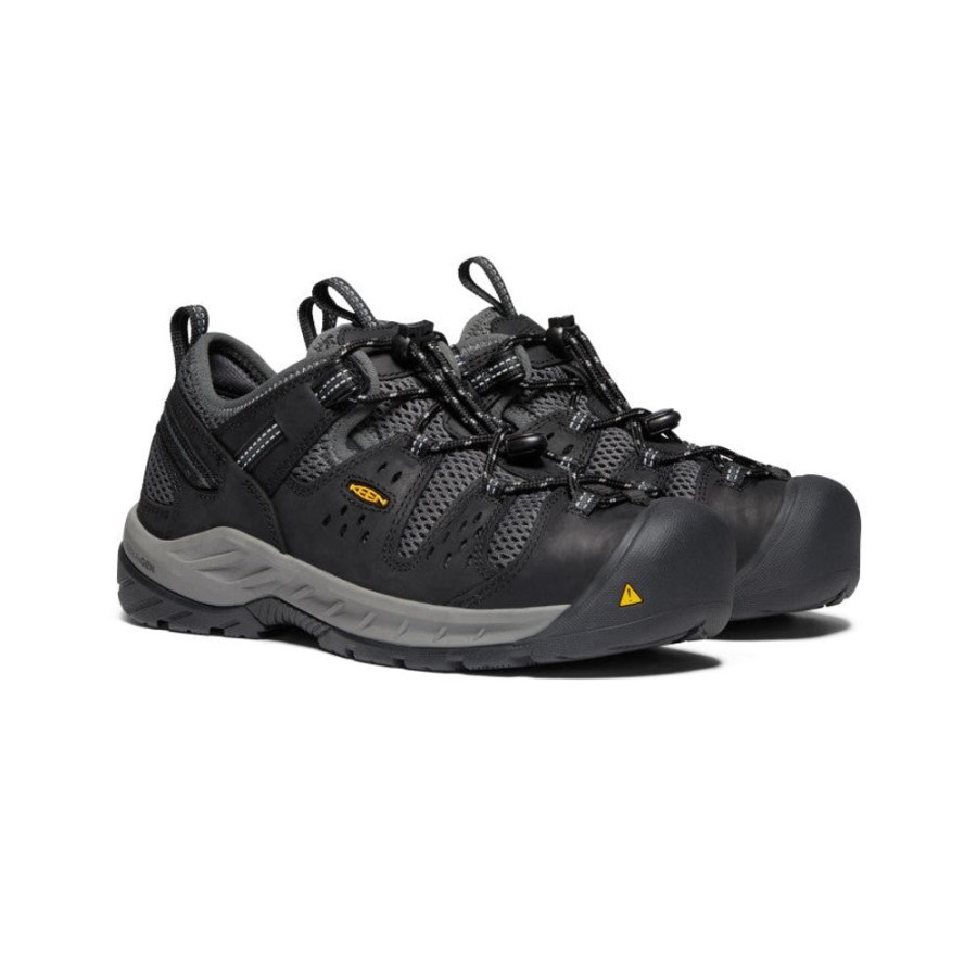 KEEN Work Boots & Shoes | Men'S Atlanta Cool Ii (Steel Toe) | Black/Dark Shadow