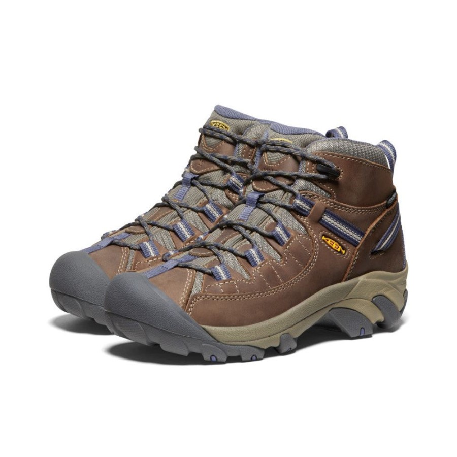 KEEN Boots | Women'S Targhee Ii Waterproof Mid | Goat/Crown Blue