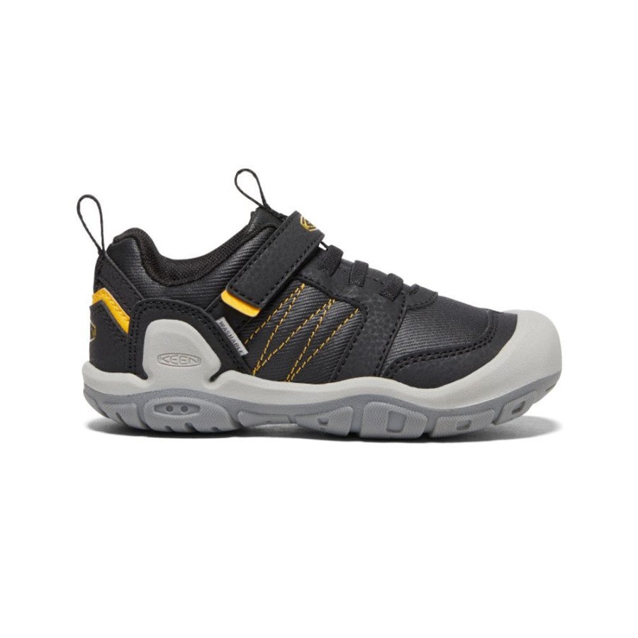 KEEN Shoes | Little Kids' Knotch Peak Sneaker | Black/Keen Yellow