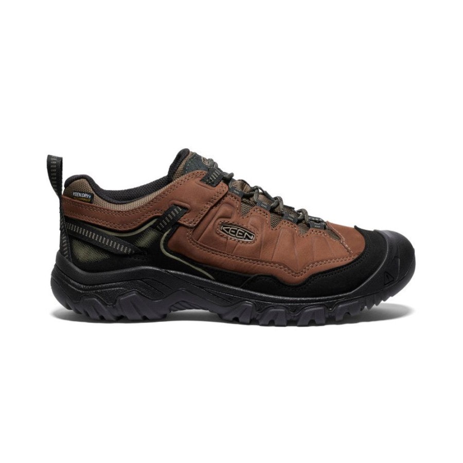 KEEN Shoes | Men'S Targhee Iv Wide Waterproof Hiking Shoe | Bison/Black