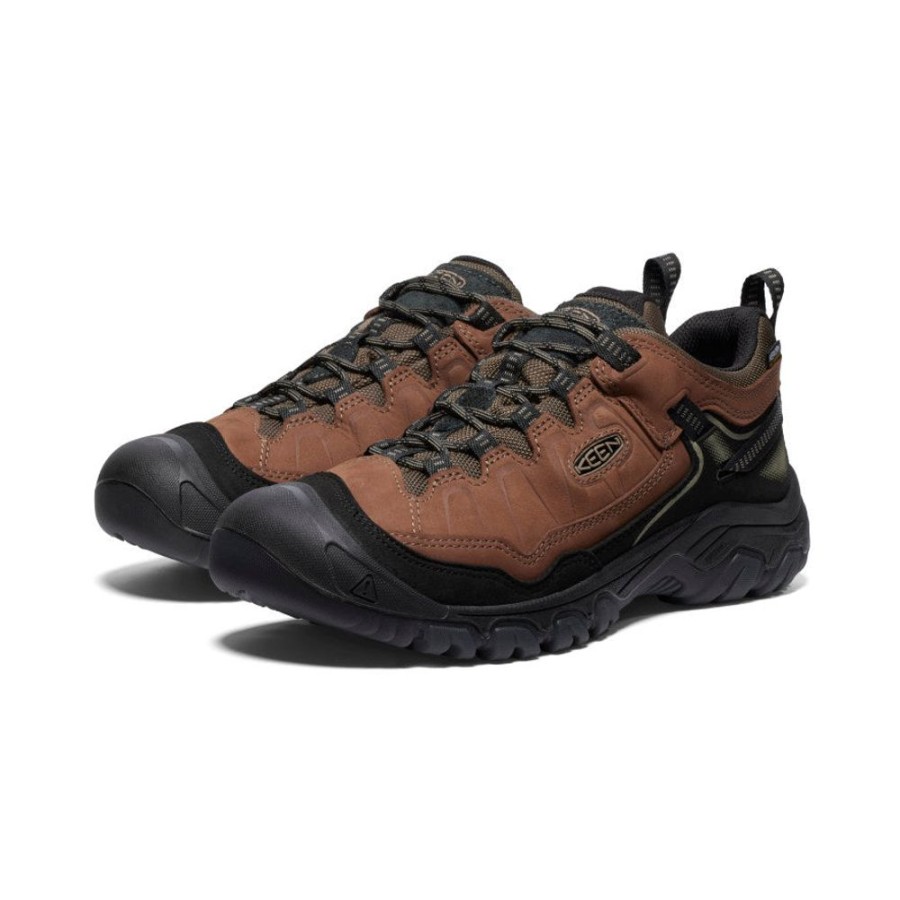 KEEN Shoes | Men'S Targhee Iv Wide Waterproof Hiking Shoe | Bison/Black