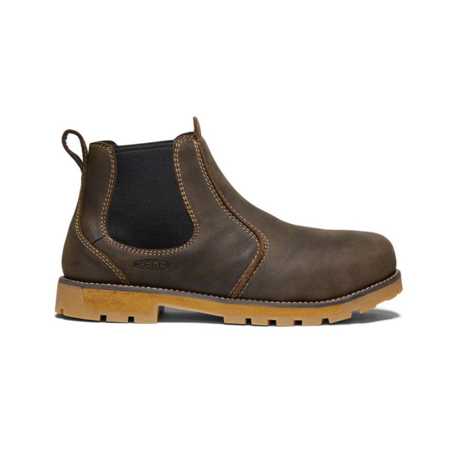 KEEN Work Boots & Shoes | Men'S Seattle Romeo (Aluminum Toe) | Cascade Brown/Gum