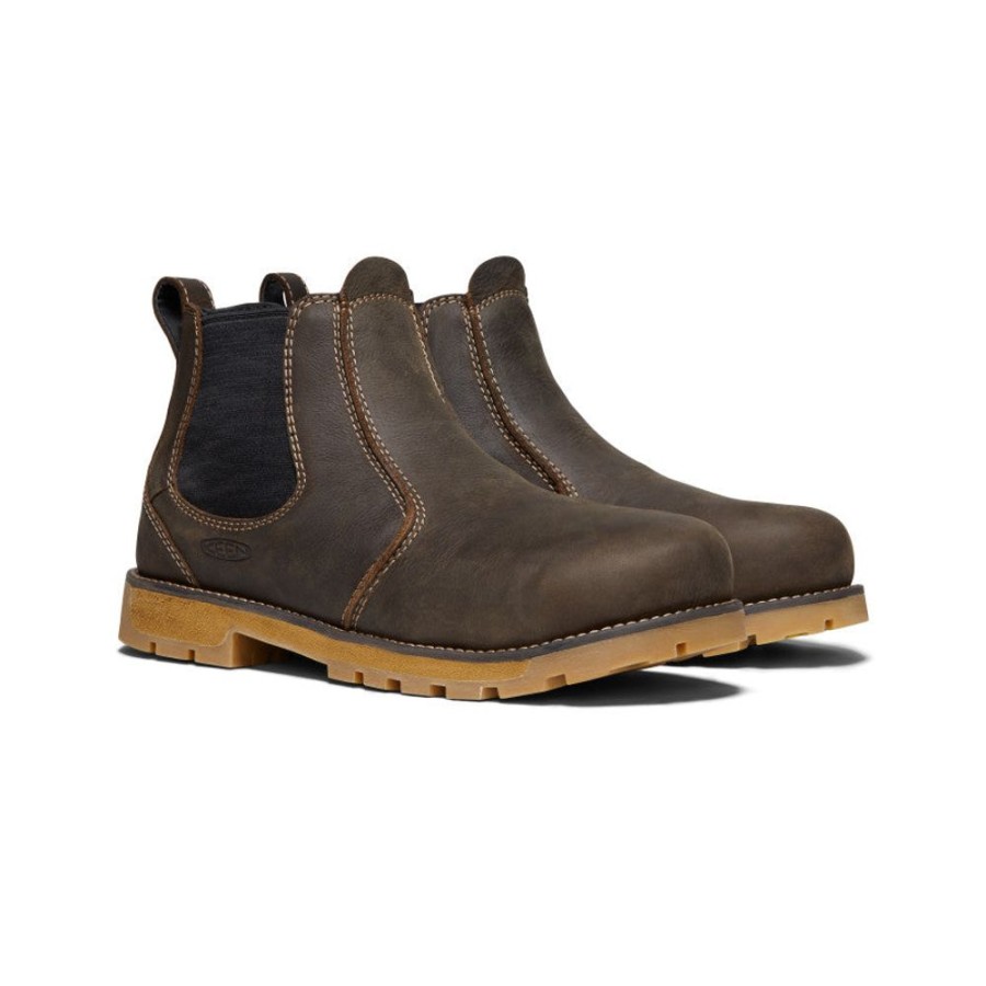 KEEN Work Boots & Shoes | Men'S Seattle Romeo (Aluminum Toe) | Cascade Brown/Gum