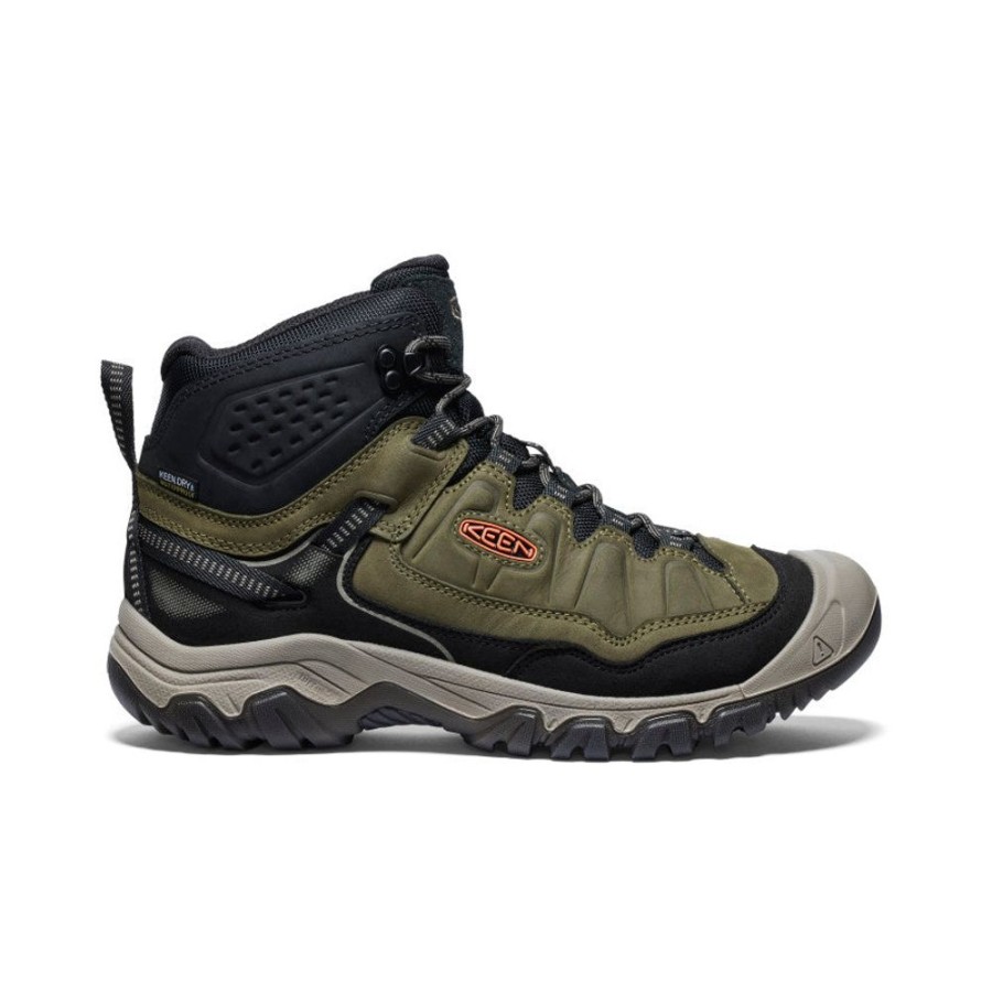 KEEN Boots | Men'S Targhee Iv Waterproof Hiking Boot | Dark Olive/Gold Flame