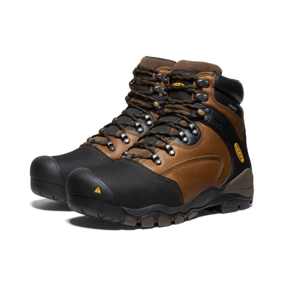 KEEN Work Boots & Shoes | Men'S Louisville 6" Met Waterproof Boot (Steel Toe) | Slate Black