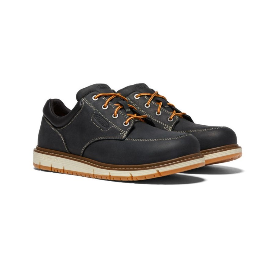 KEEN Work Boots & Shoes | Men'S San Jose Oxford (Aluminum Toe) | Black/Off White