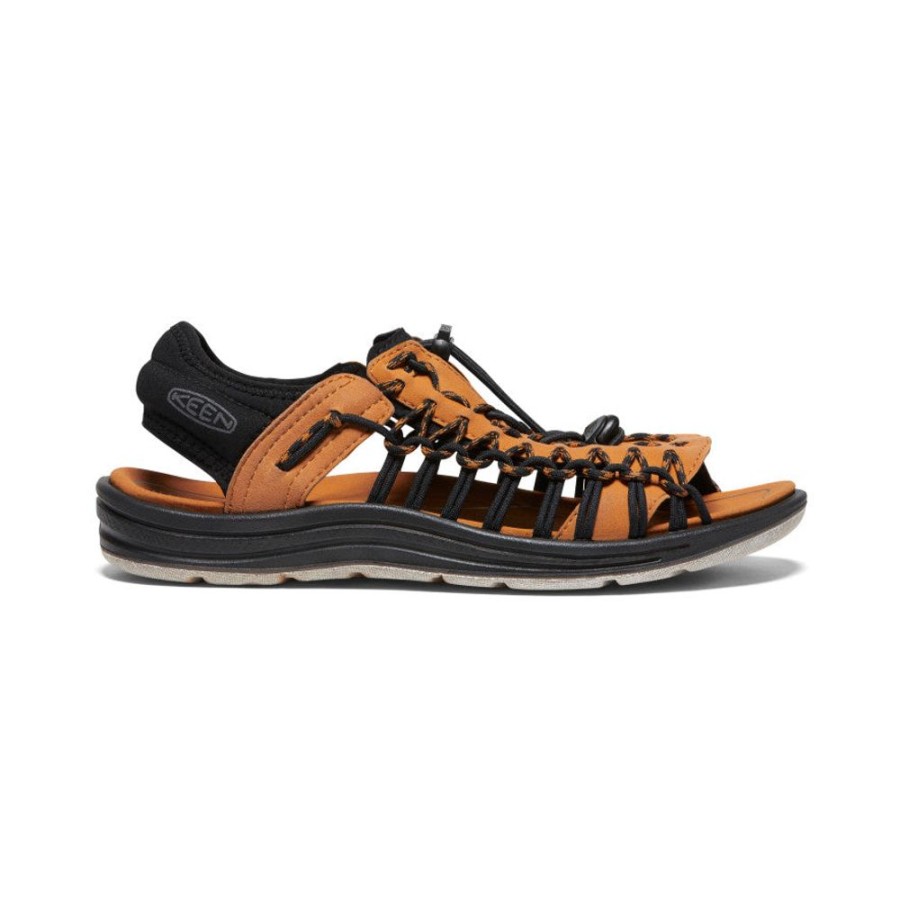 KEEN Sandals | Men'S Uneek Ii Open Toe | Black/Curry