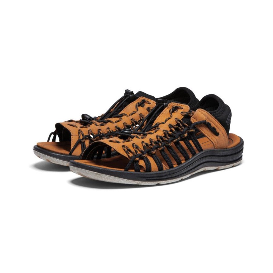 KEEN Sandals | Men'S Uneek Ii Open Toe | Black/Curry