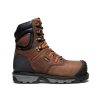 KEEN Work Boots & Shoes | Men'S Camden 8" Insulated Waterproof Boot (Carbon-Fiber Toe) | Leather Brown/Black