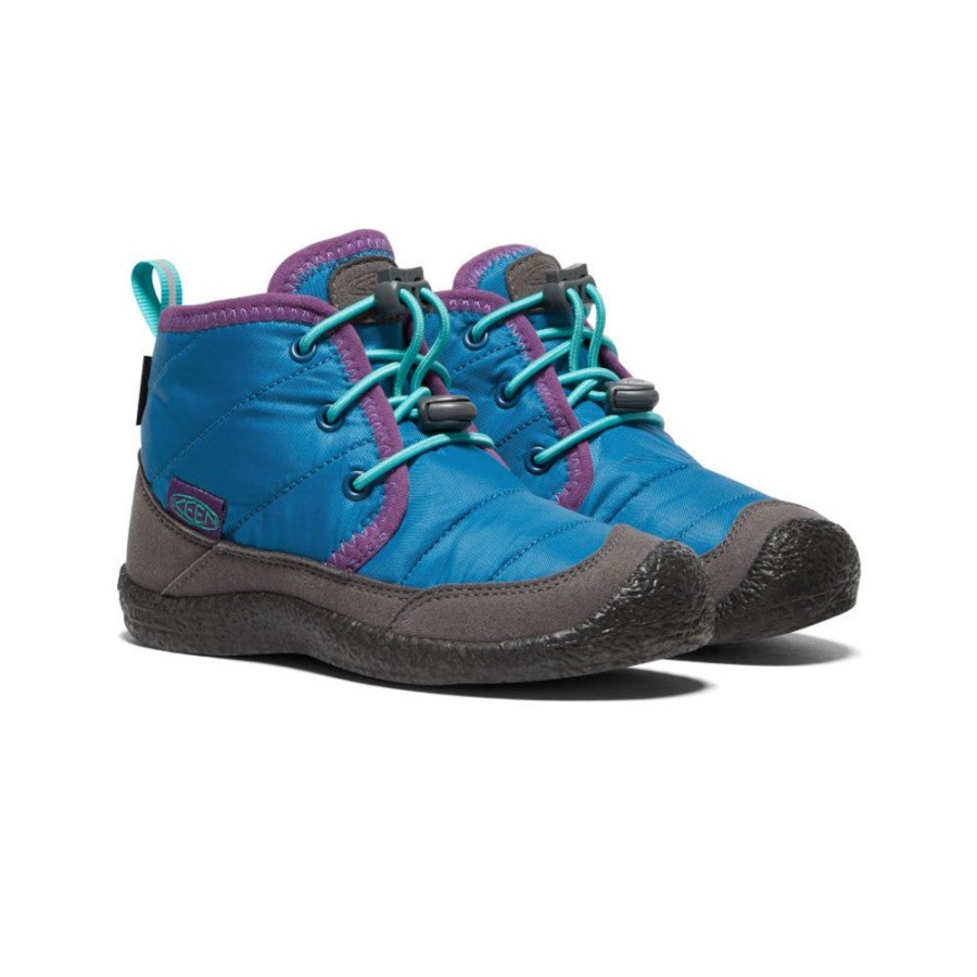 KEEN Boots | Little Kids' Howser Ii Waterproof Chukka | Mykonos Blue/Atlantis