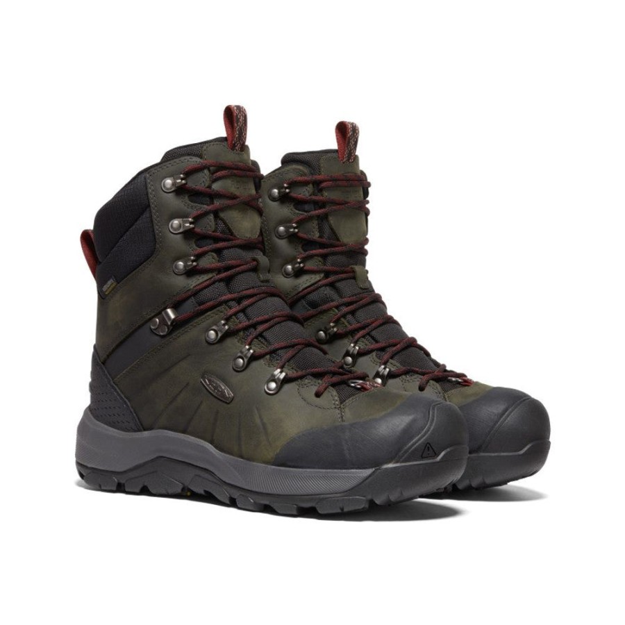 KEEN Boots | Men'S Revel Iv High Polar Waterproof Boot | Magnet/Red Carpet