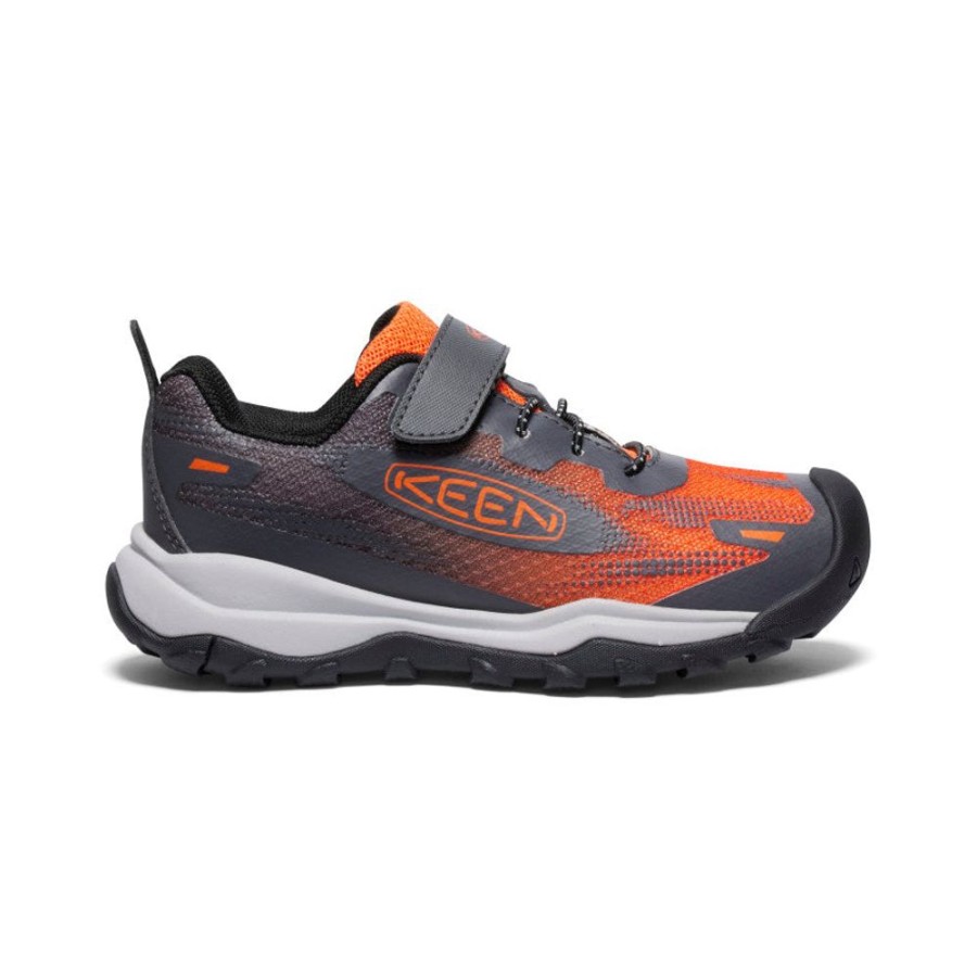 KEEN Shoes | Little Kids' Wanduro Speed Hiking Shoe | Magnet/Scarlet Ibis