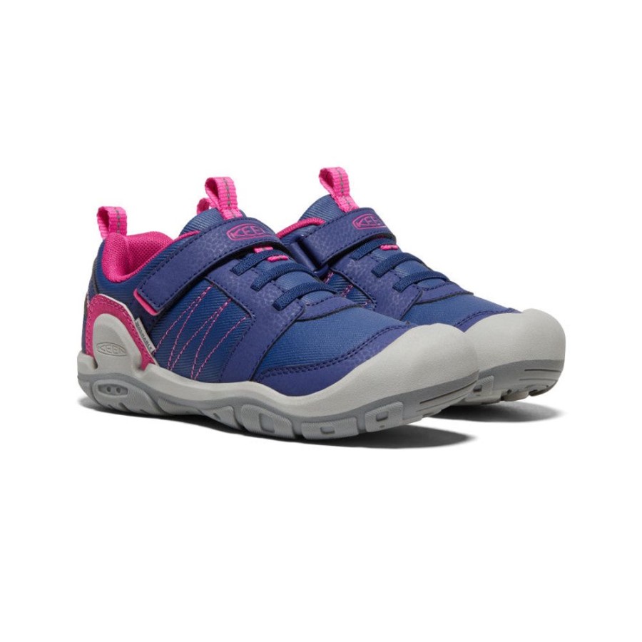 KEEN Shoes | Big Kids' Knotch Peak Sneaker | Blue Depths/Pink Peacock