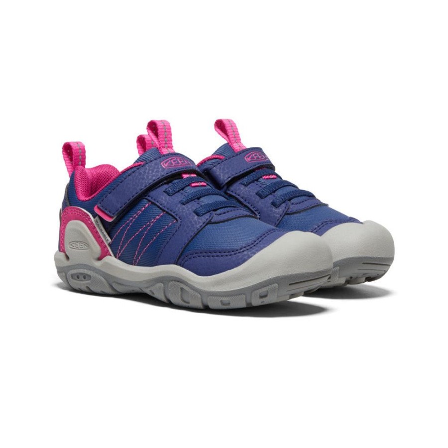 KEEN Shoes | Little Kids' Knotch Peak Sneaker | Blue Depths/Pink Peacock