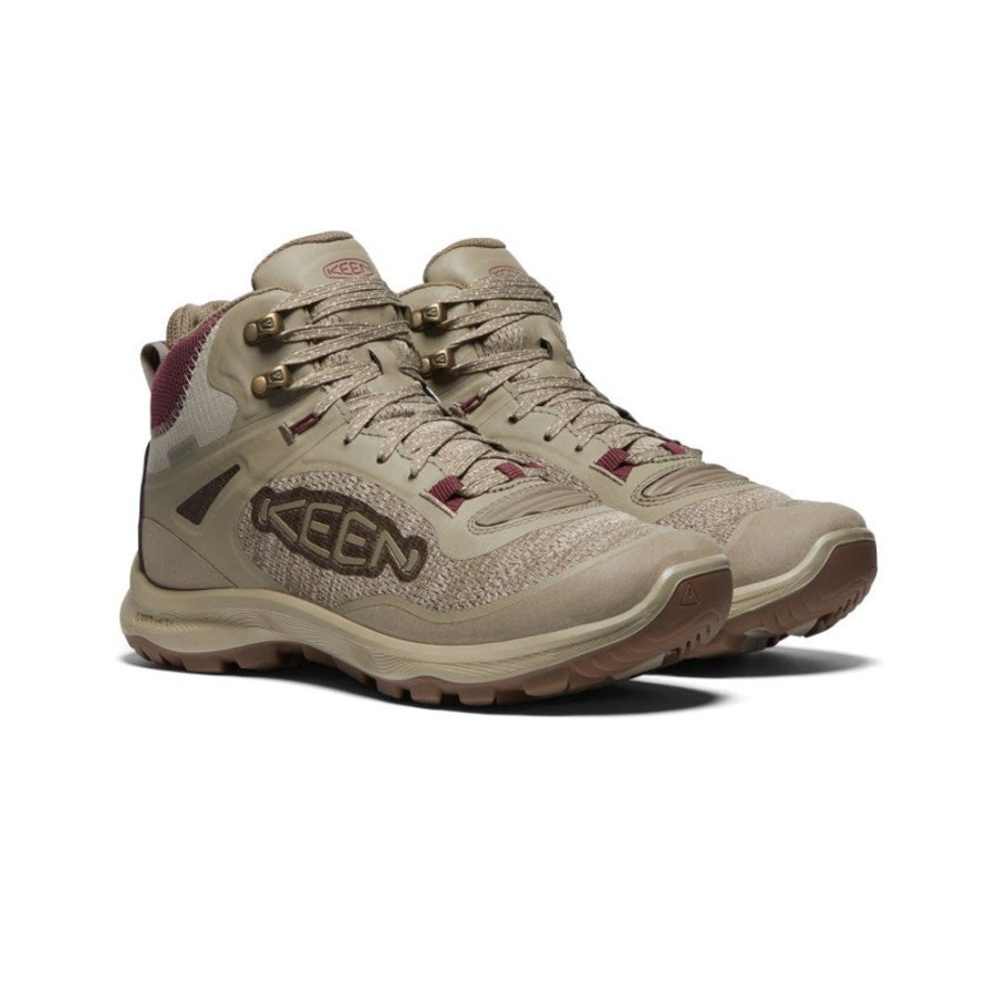 KEEN Boots | Women'S Terradora Flex Waterproof Boot | Plaza Taupe/Windsor Wine