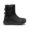 KEEN Boots | Big Kids' Puffrider Waterproof Winter Boot | Black/Steel Grey