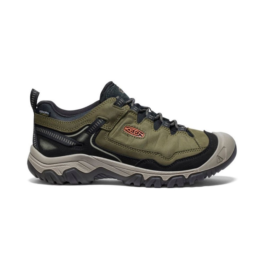 KEEN Shoes | Men'S Targhee Iv Waterproof Hiking Shoe | Dark Olive/Gold Flame