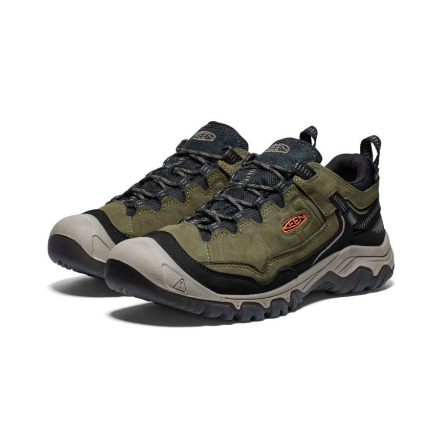 KEEN Shoes | Men'S Targhee Iv Waterproof Hiking Shoe | Dark Olive/Gold Flame