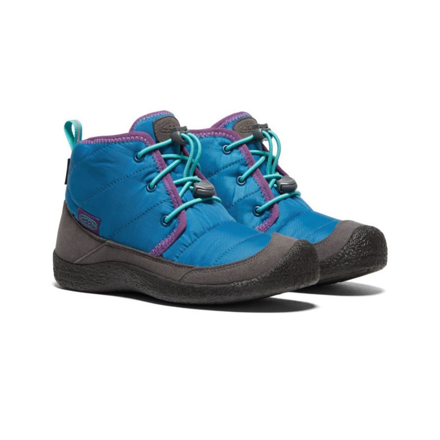 KEEN Boots | Big Kids' Howser Ii Waterproof Chukka | Mykonos Blue/Atlantis