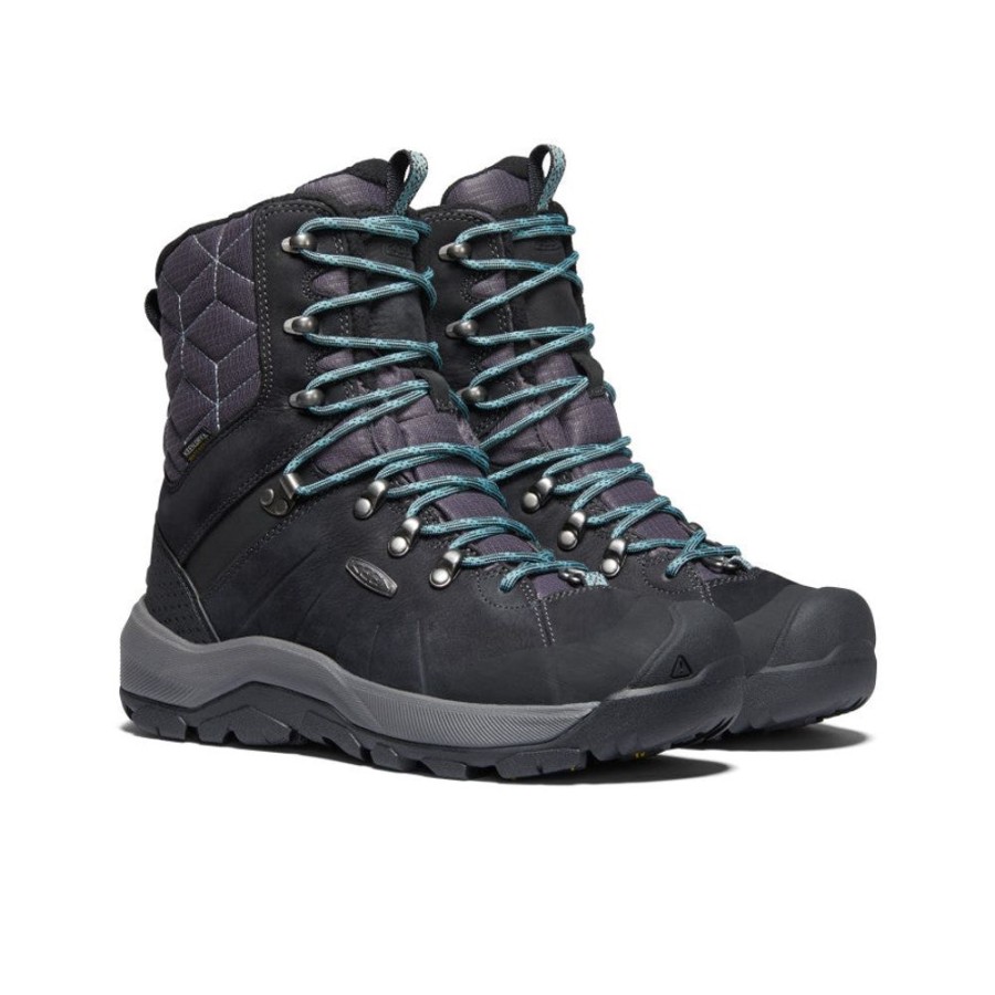 KEEN Boots | Women'S Revel Iv High Polar Waterproof Boot | Black/North Atlantic