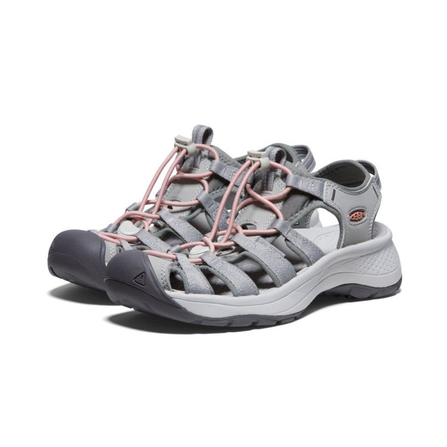 KEEN Sandals | Women'S Astoria West Sandal | Grey/Coral