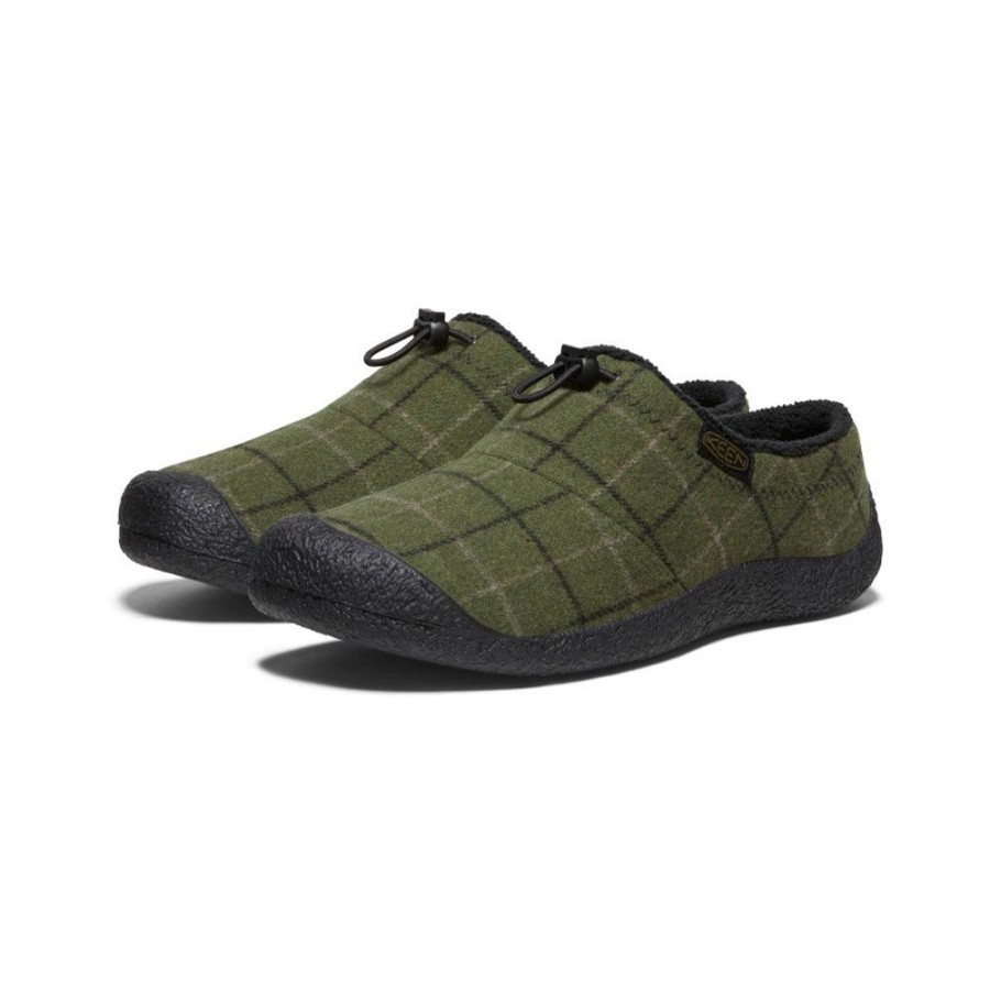 KEEN Slip-Ons | Men'S Howser Iii Slide | Dark Olive Plaid