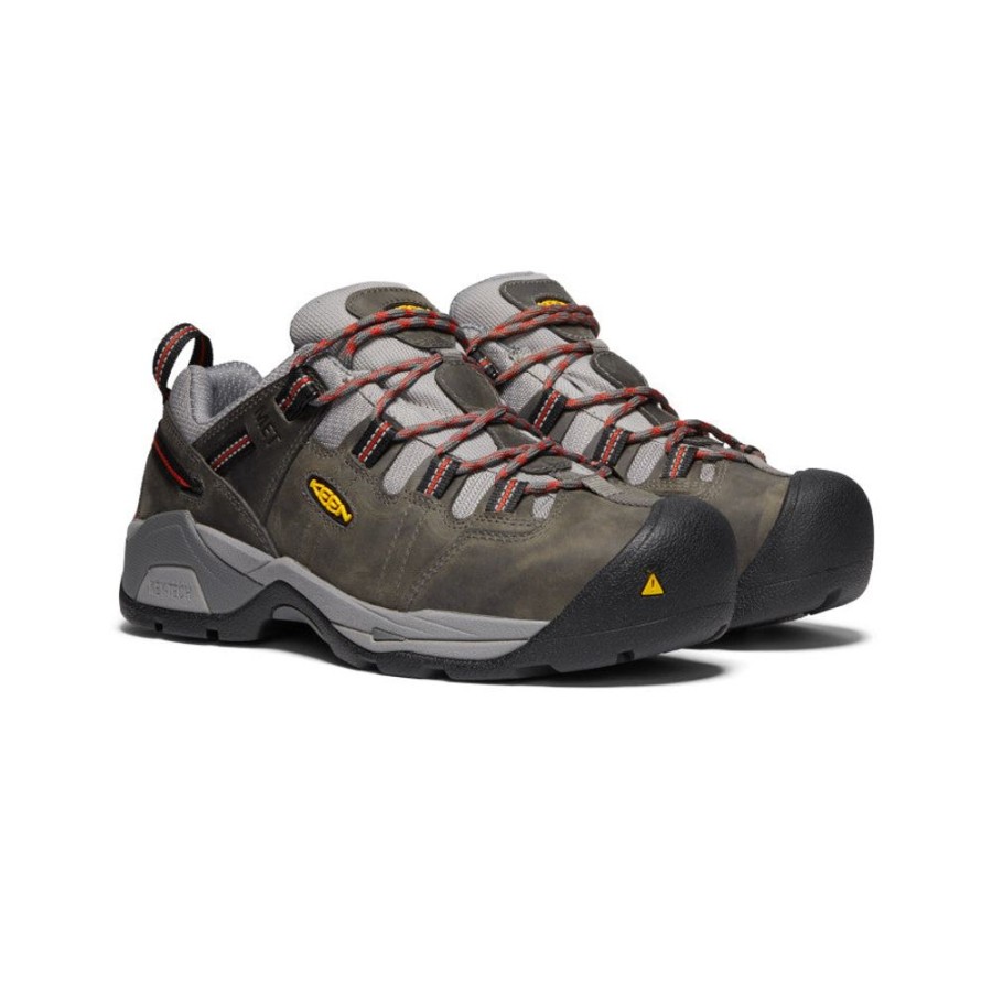 KEEN Work Boots & Shoes | Men'S Detroit Xt Internal Met (Steel Toe) | Steel Grey/Bossa Nova