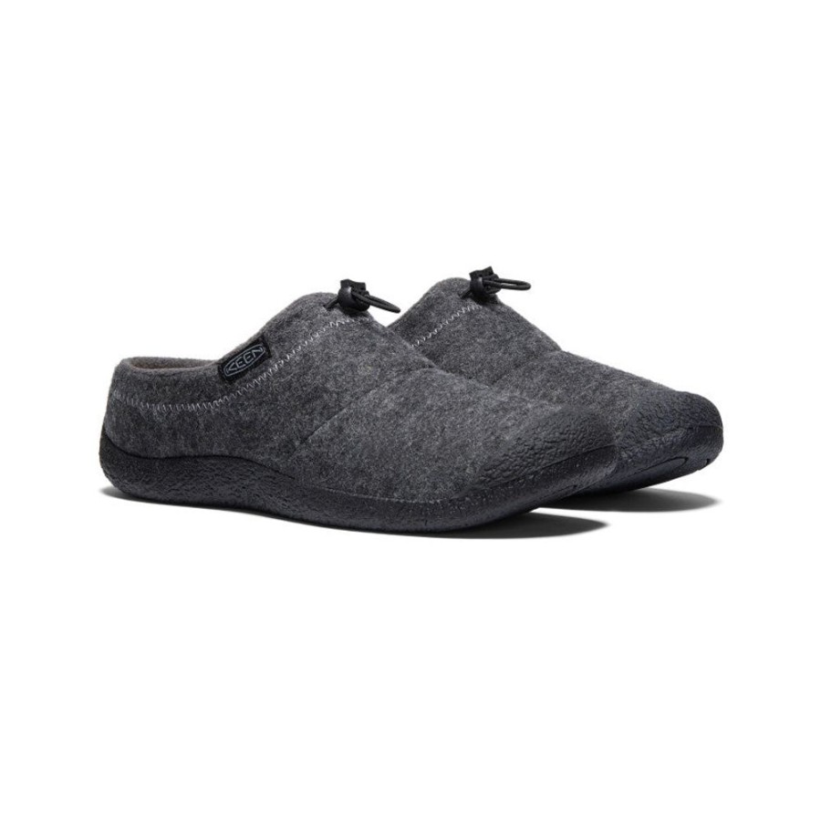 KEEN Slip-Ons | Men'S Howser Iii Slide | Charcoal Grey Felt/Black