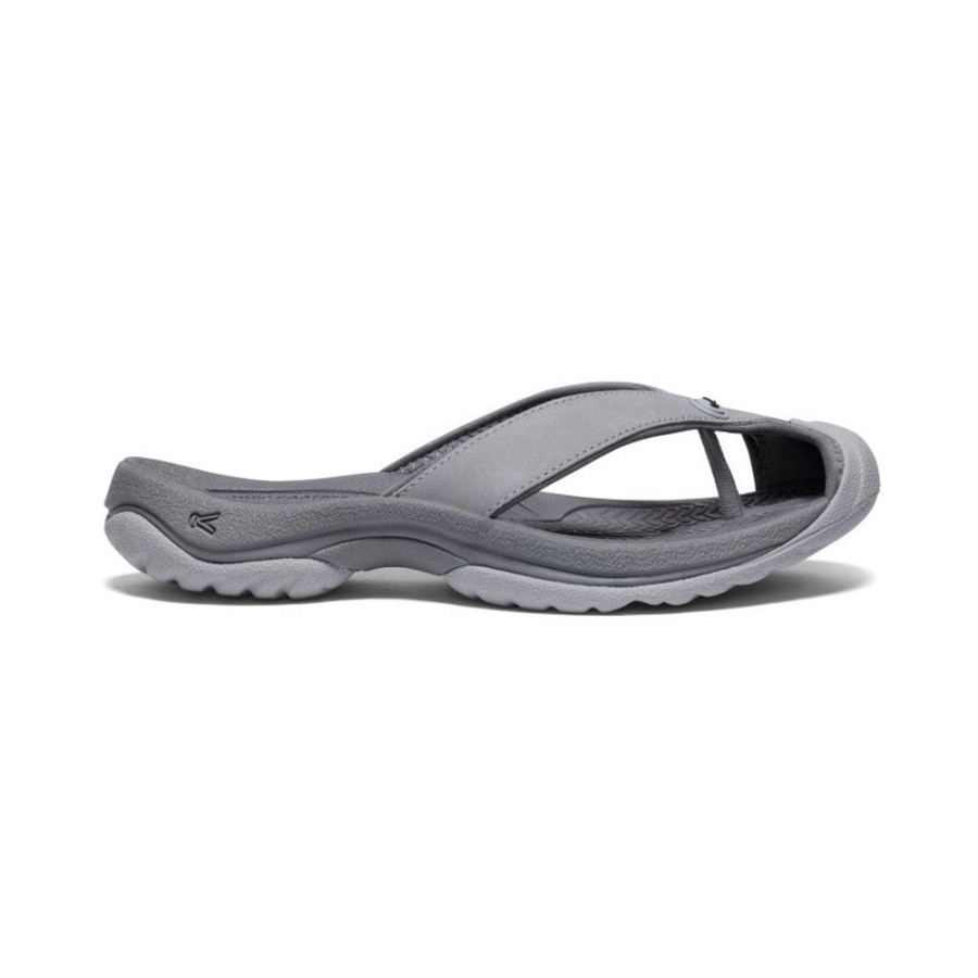 KEEN Slip-Ons | Women'S Waimea Leather Flip-Flop | Alloy/Black