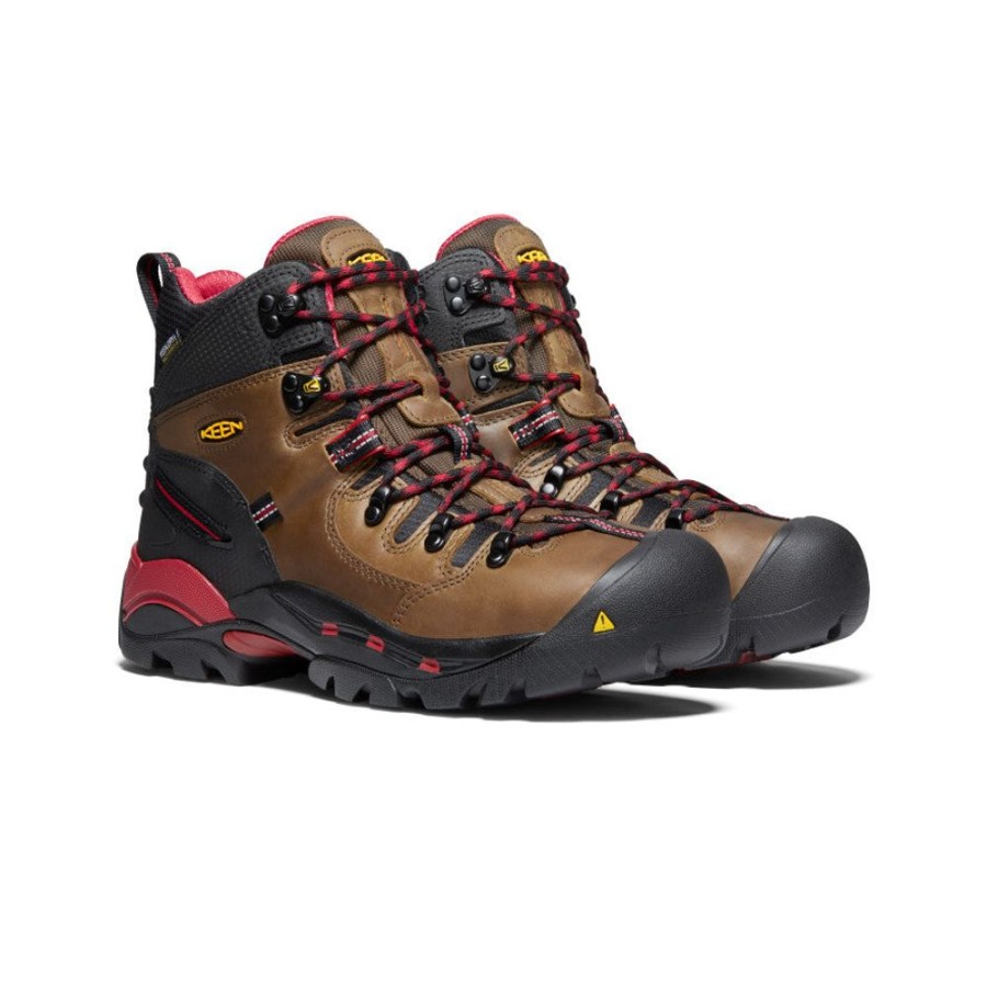 KEEN Work Boots & Shoes | Men'S Pittsburgh 6" Waterproof Boot (Steel Toe) | Bison