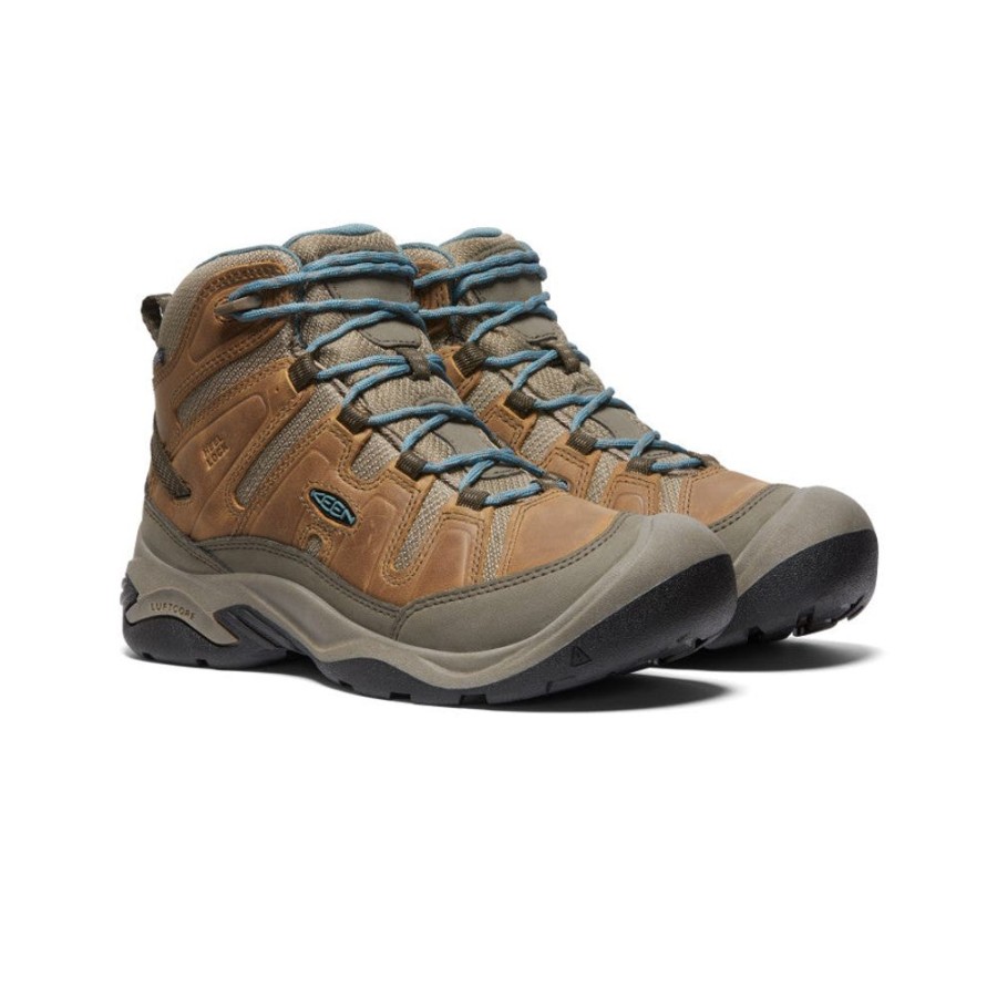 KEEN Boots | Women'S Circadia Waterproof Boot | Toasted Coconut/North Atlantic