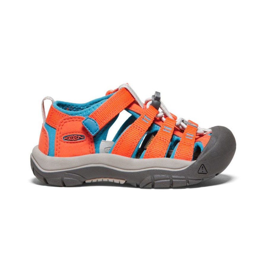 KEEN Sandals | Little Kids' Newport H2 | Safety Orange/Fjord Blue