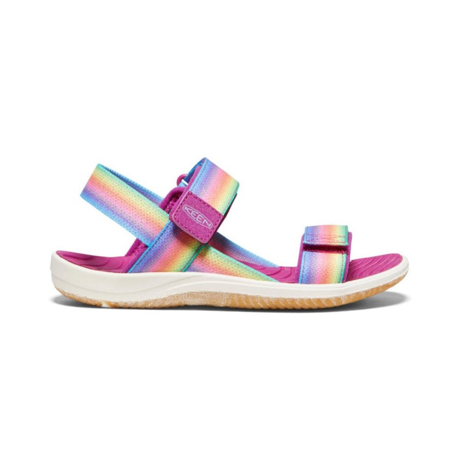 KEEN Sandals | Big Kids' Elle Backstrap | Rainbow/Festival Fuchsia