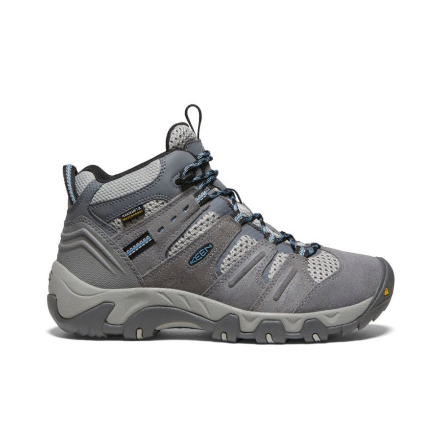 KEEN Boots | Women'S Headout Waterproof Hiking Boot | Steel Grey/Blue Heaven