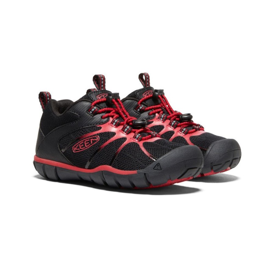 KEEN Shoes | Little Kids' Chandler 2 Cnx Sneaker | Black/Red Carpet