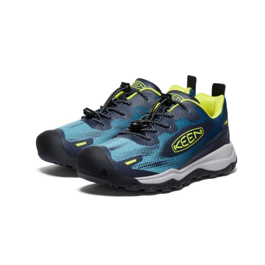 KEEN Shoes | Big Kids' Wanduro Speed Hiking Shoe | Legion Blue/Evening Primrose