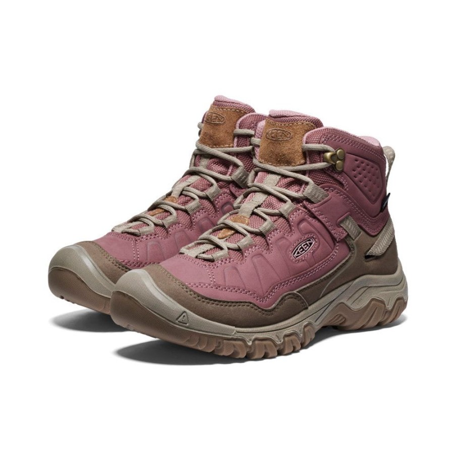 KEEN Boots | Women'S Targhee Iv Waterproof Hiking Boot | Rose Brown/Plaza Taupe