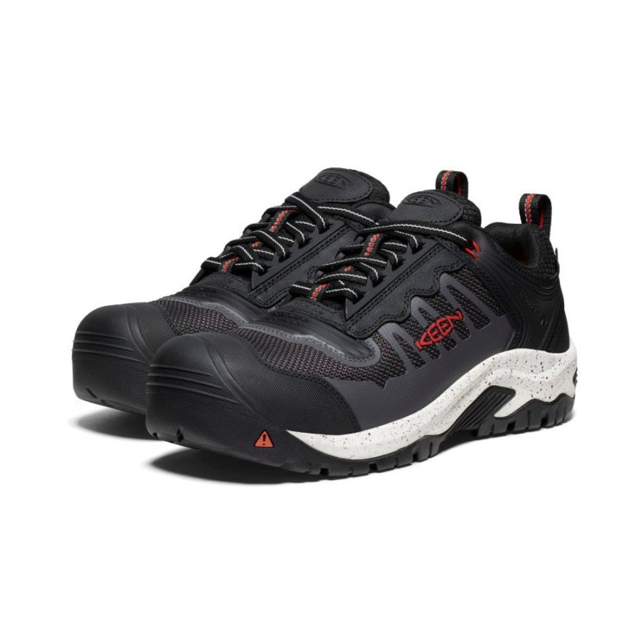 KEEN Work Boots & Shoes | Men'S Reno Kbf Waterproof (Carbon-Fiber Toe) | Red Clay/Black